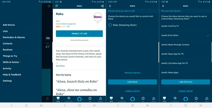 skill de Alexa con Roku